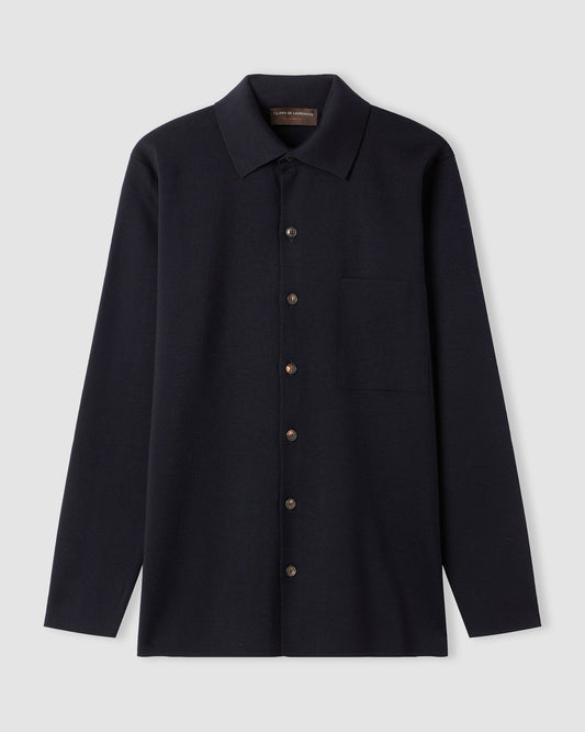 Camicia manica lunga Blu Navy | Filippo De Laurentiis