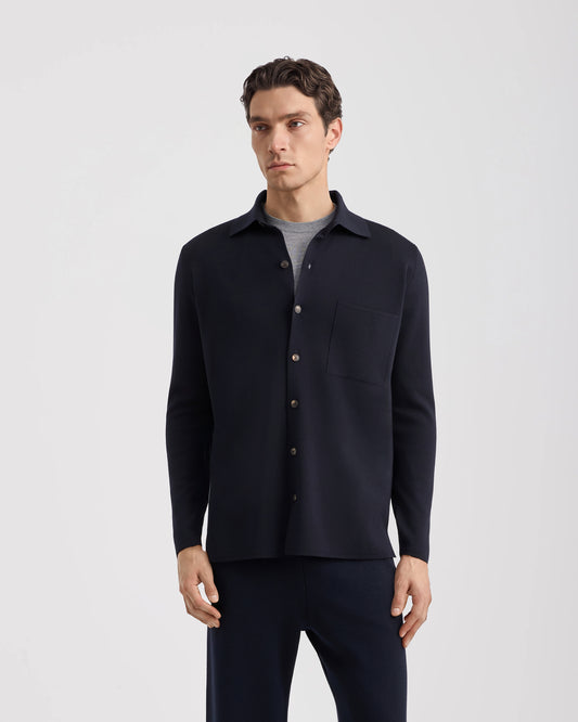 Camicia manica lunga Blu Navy | Filippo De Laurentiis