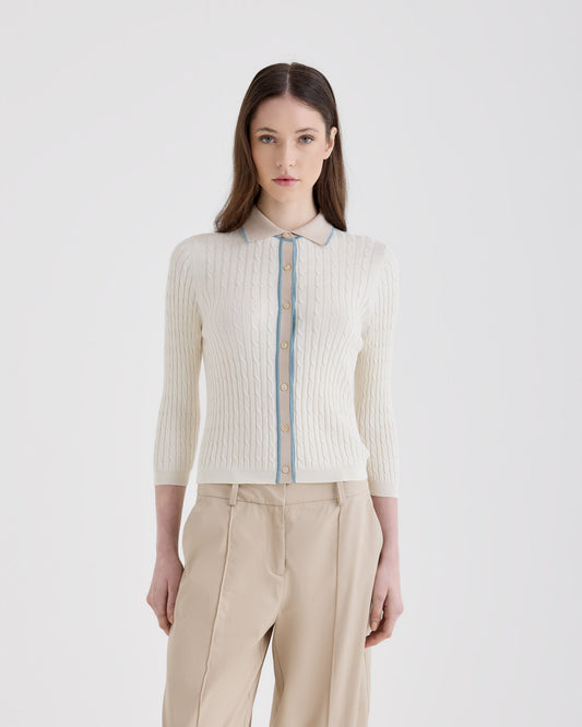 Shirt MILK LIGHT BLUE ROPE | Filippo De Laurentiis