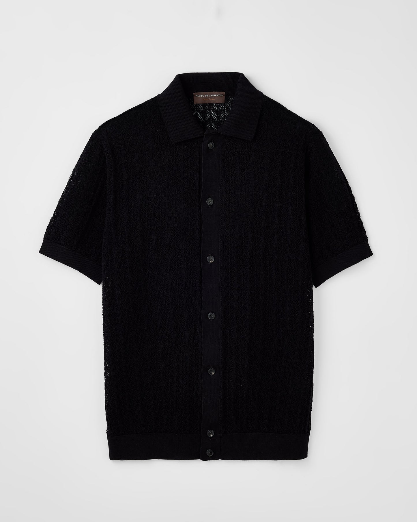 Short sleeve crochet shirt |553172|