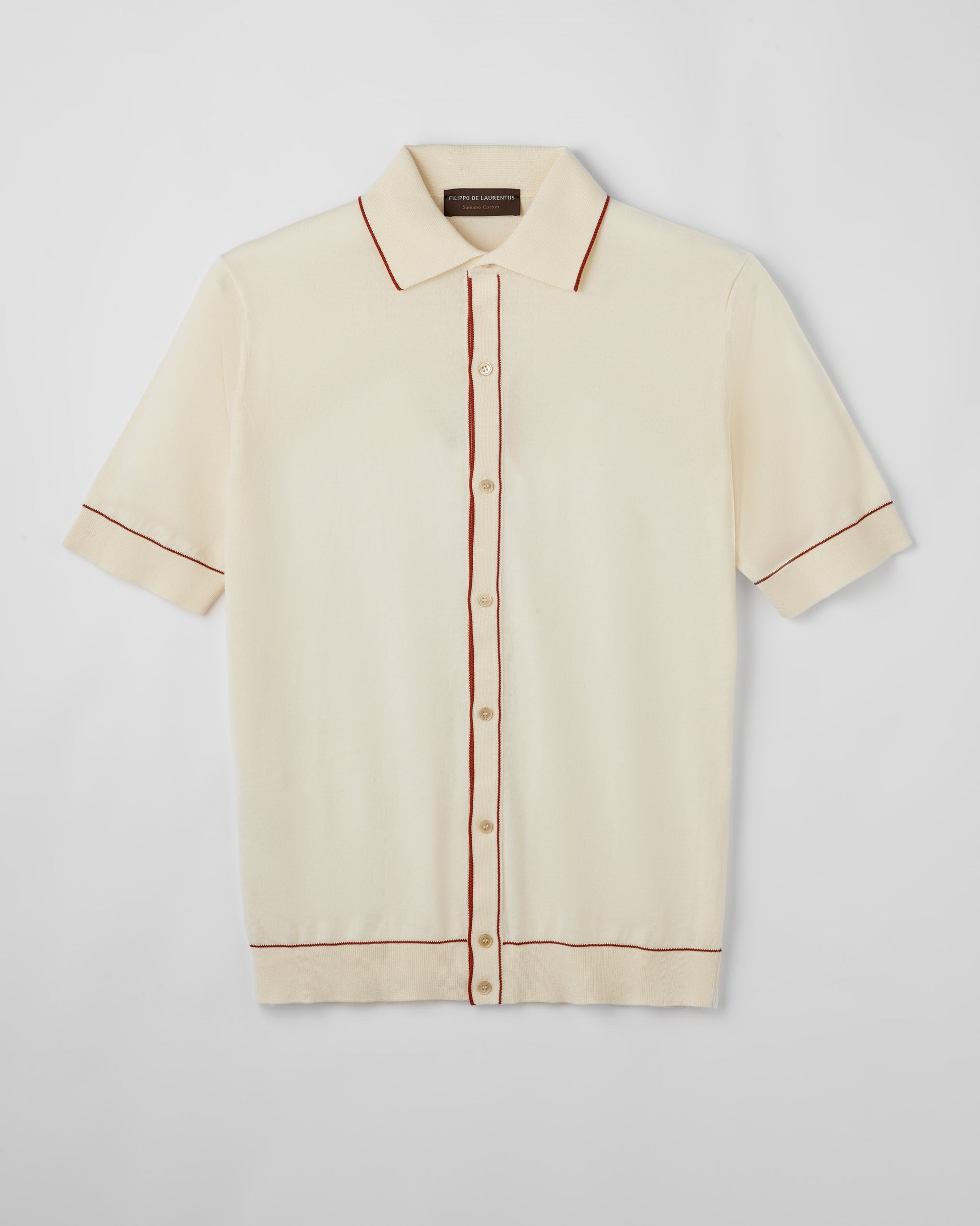 Short sleeve shirt MILK-BROWN | Filippo De Laurentiis