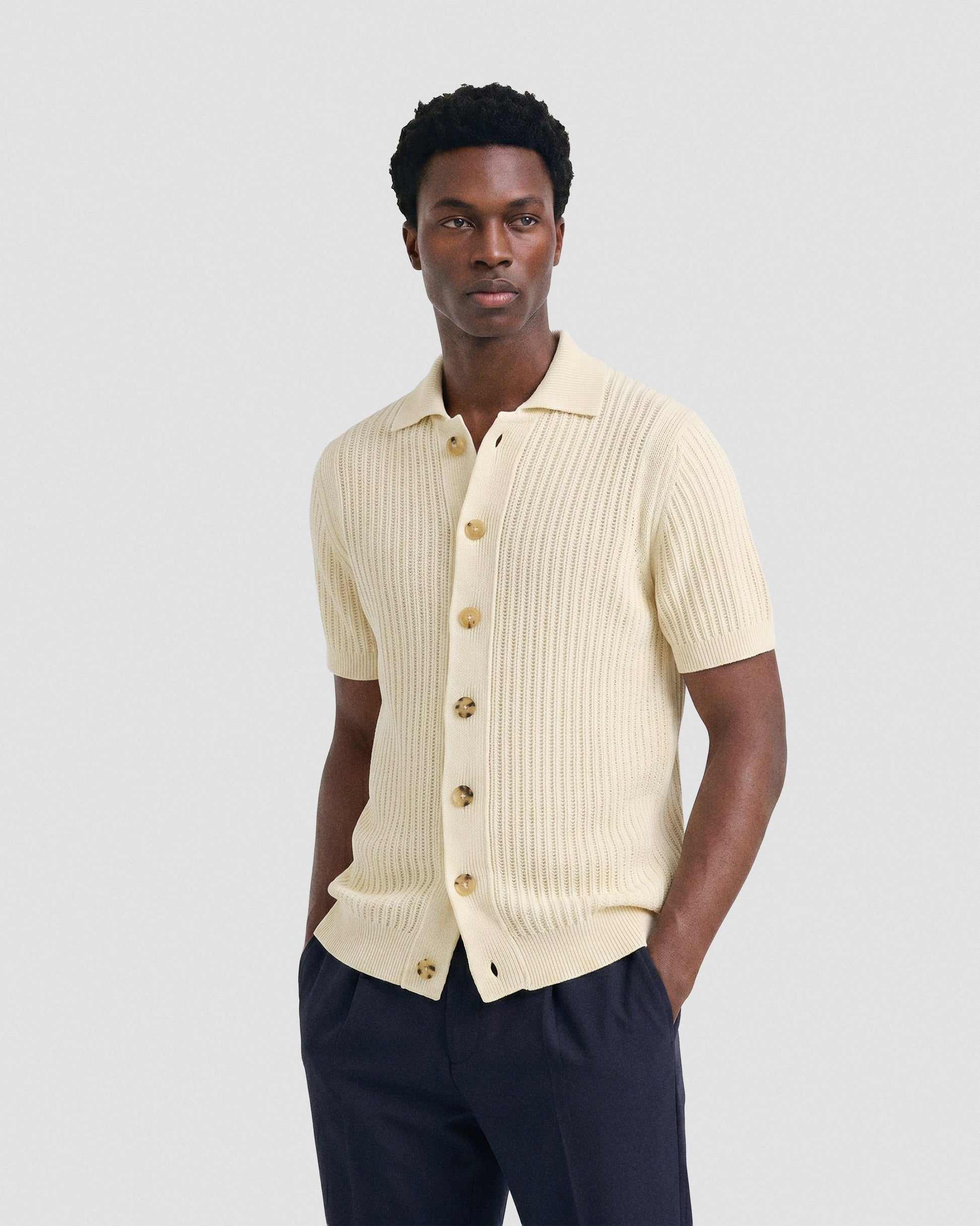 Camicia manica corta Latte | Filippo De Laurentiis