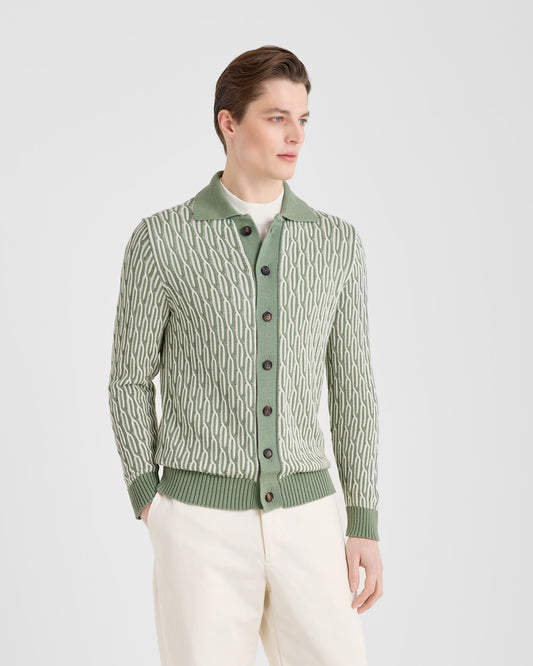 Maglia camicia Salvia - latte | Filippo De Laurentiis