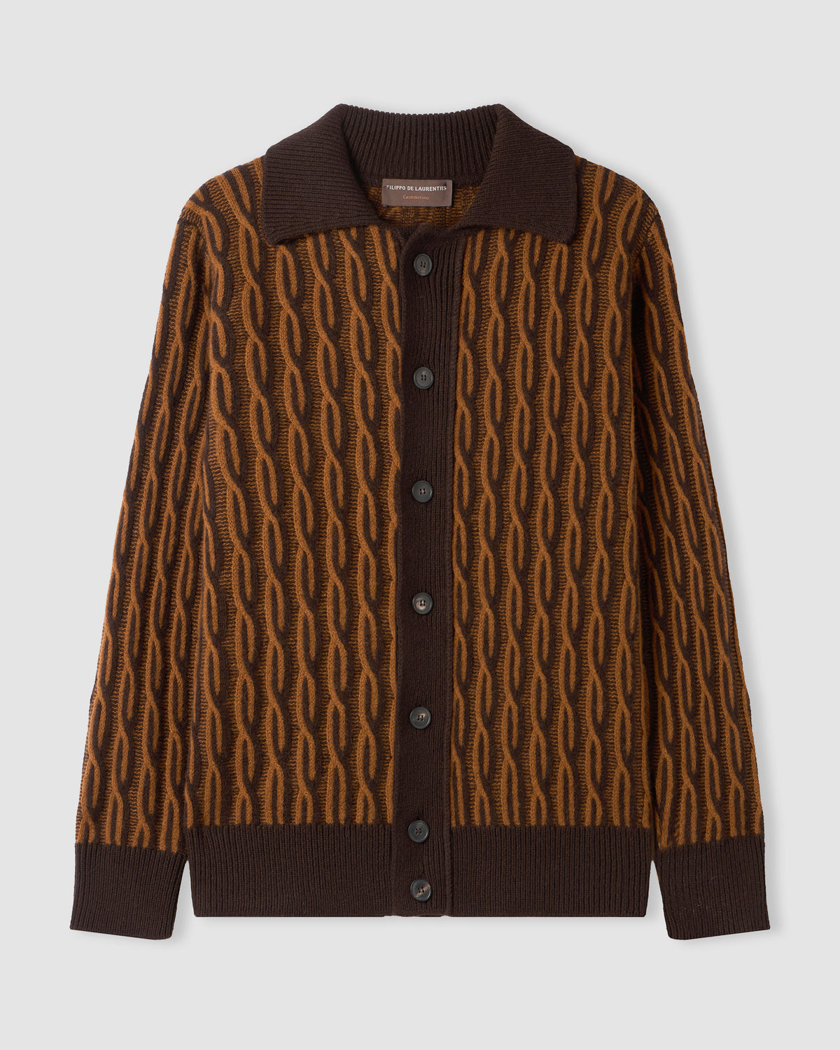 Camicia manica lunga Brown Naturale - Caffe' | Filippo De Laurentiis