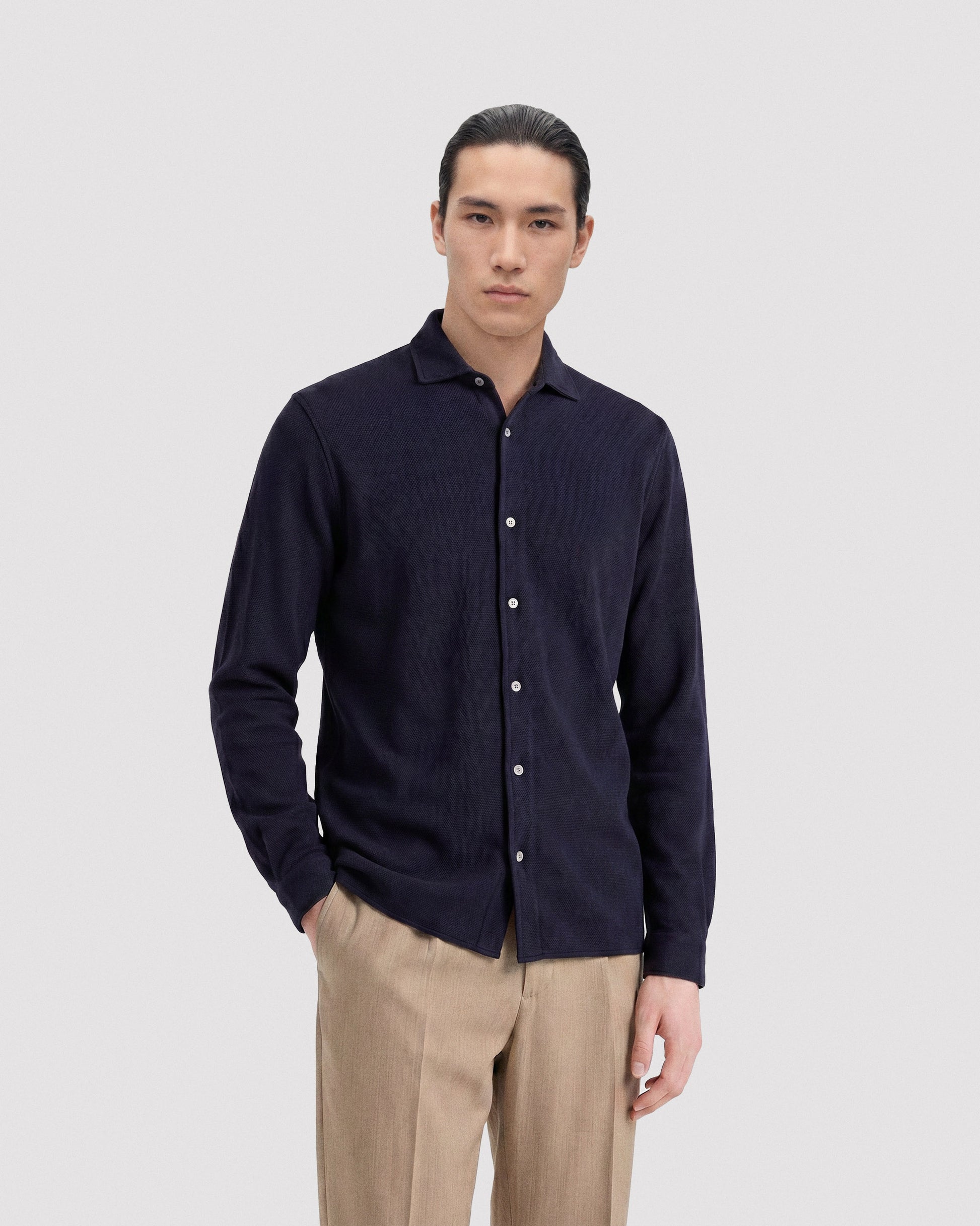 Camicia manica lunga Blu navy | Filippo De Laurentiis