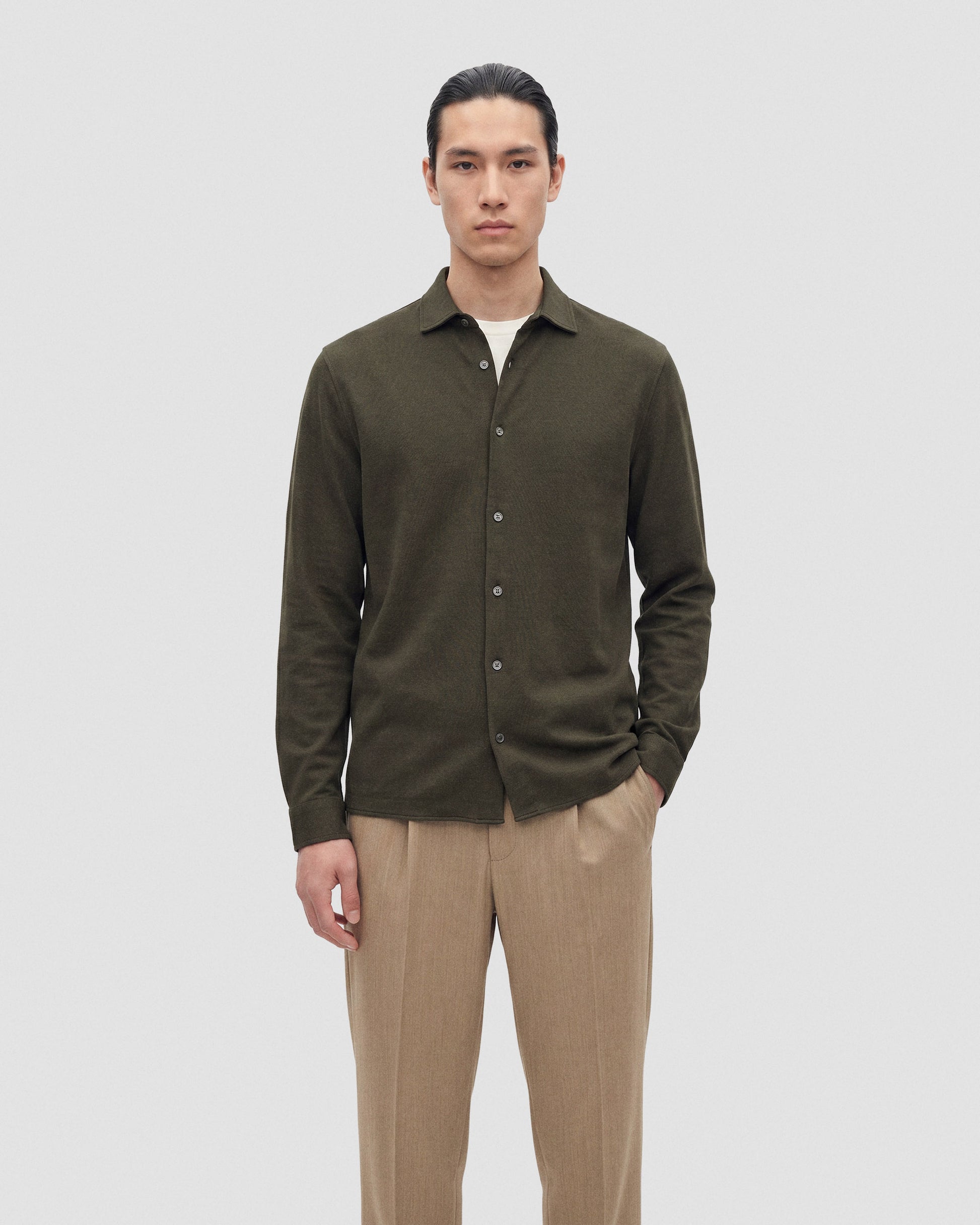 Camicia manica lunga Caffè | Filippo De Laurentiis