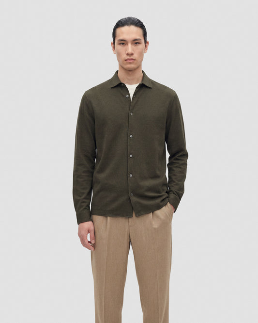 Camicia manica lunga Caffè | Filippo De Laurentiis