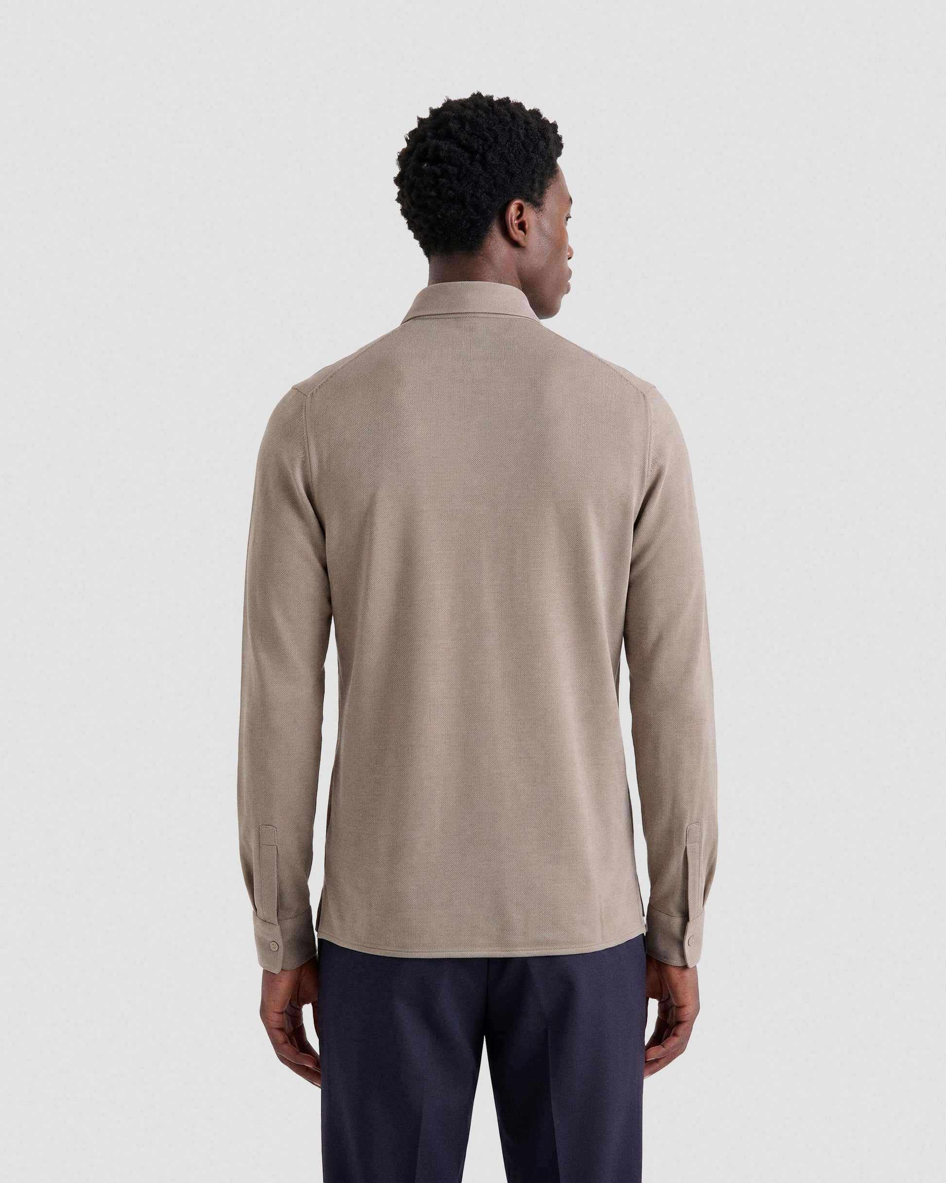 Long sleeve shirt TAUPE | Filippo De Laurentiis