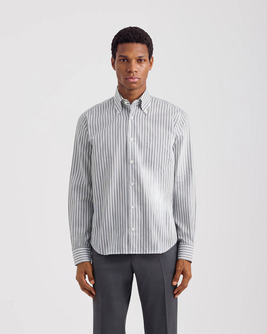Camicia manica lunga Bianco - Verde | Filippo De Laurentiis