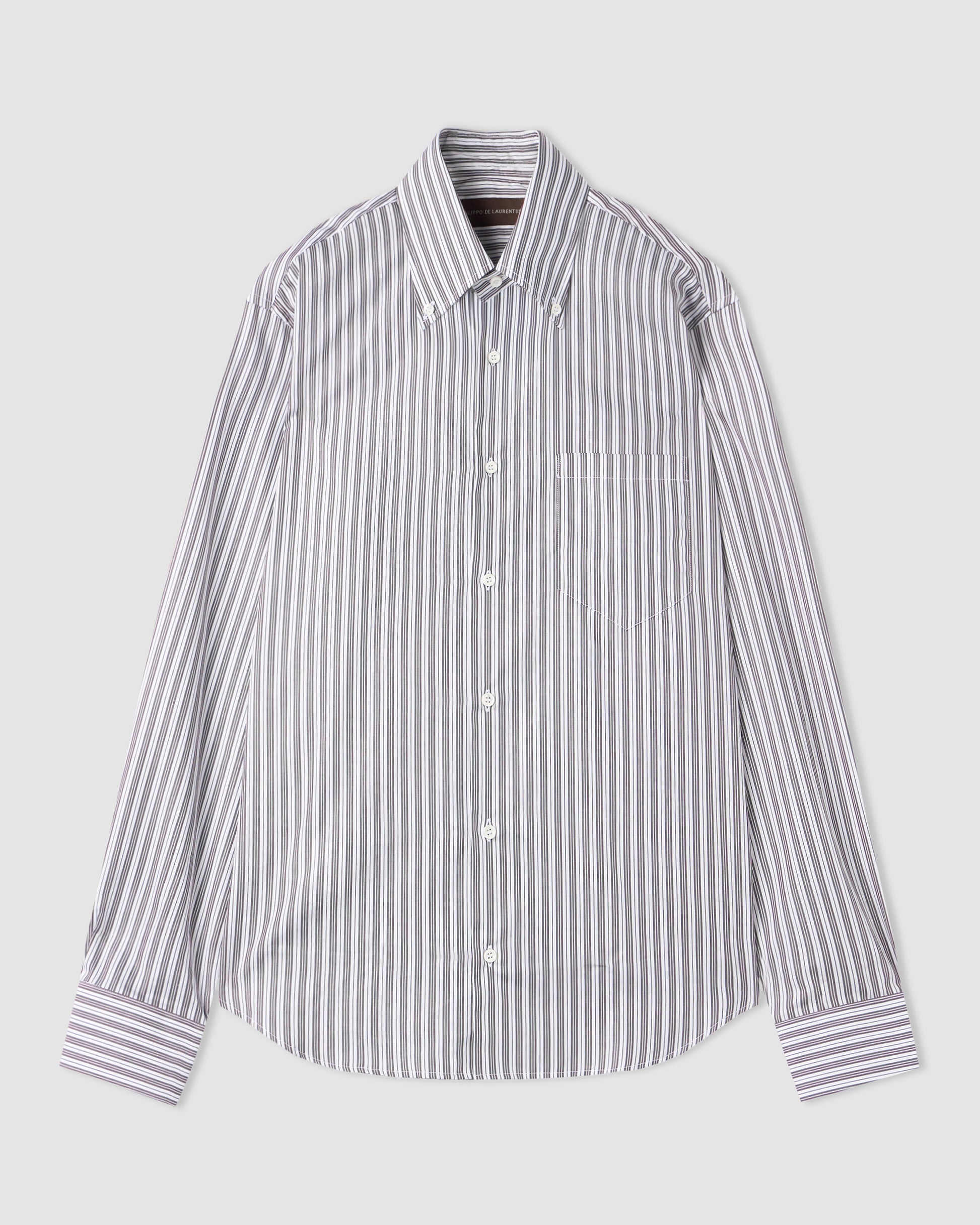 Camicia manica lunga Bianco - Verde | Filippo De Laurentiis