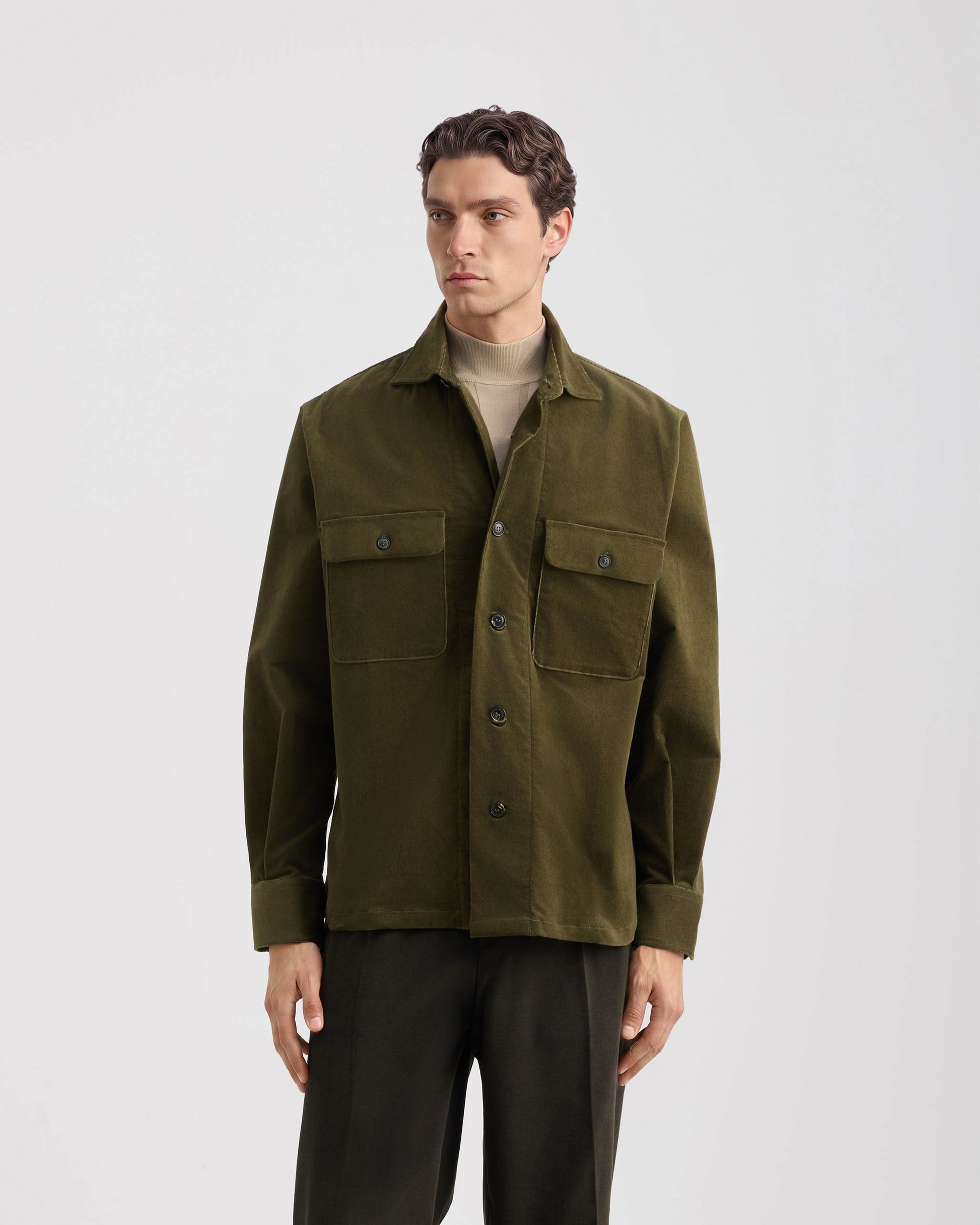 Camicia over manica lunga Militare | Filippo De Laurentiis