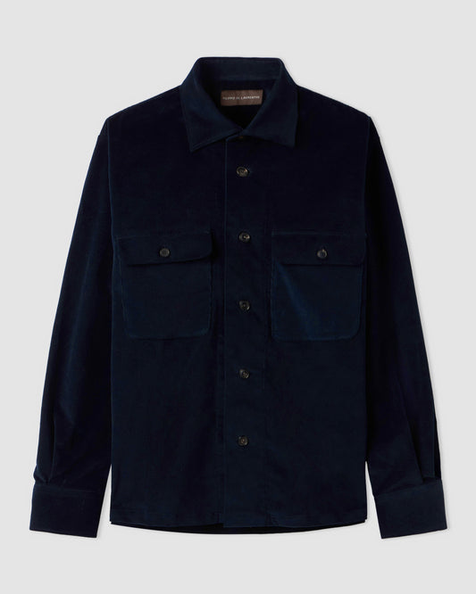 Camicia over manica lunga Navy | Filippo De Laurentiis