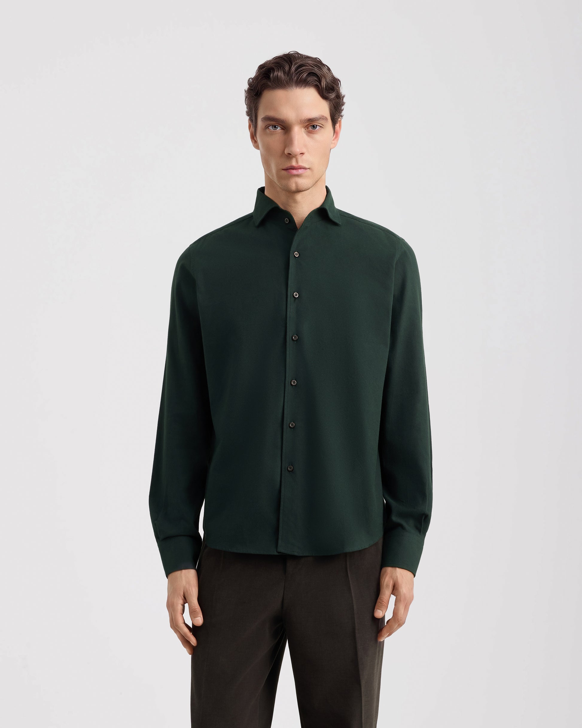 Camicia manica lunga Verde Scuro | Filippo De Laurentiis