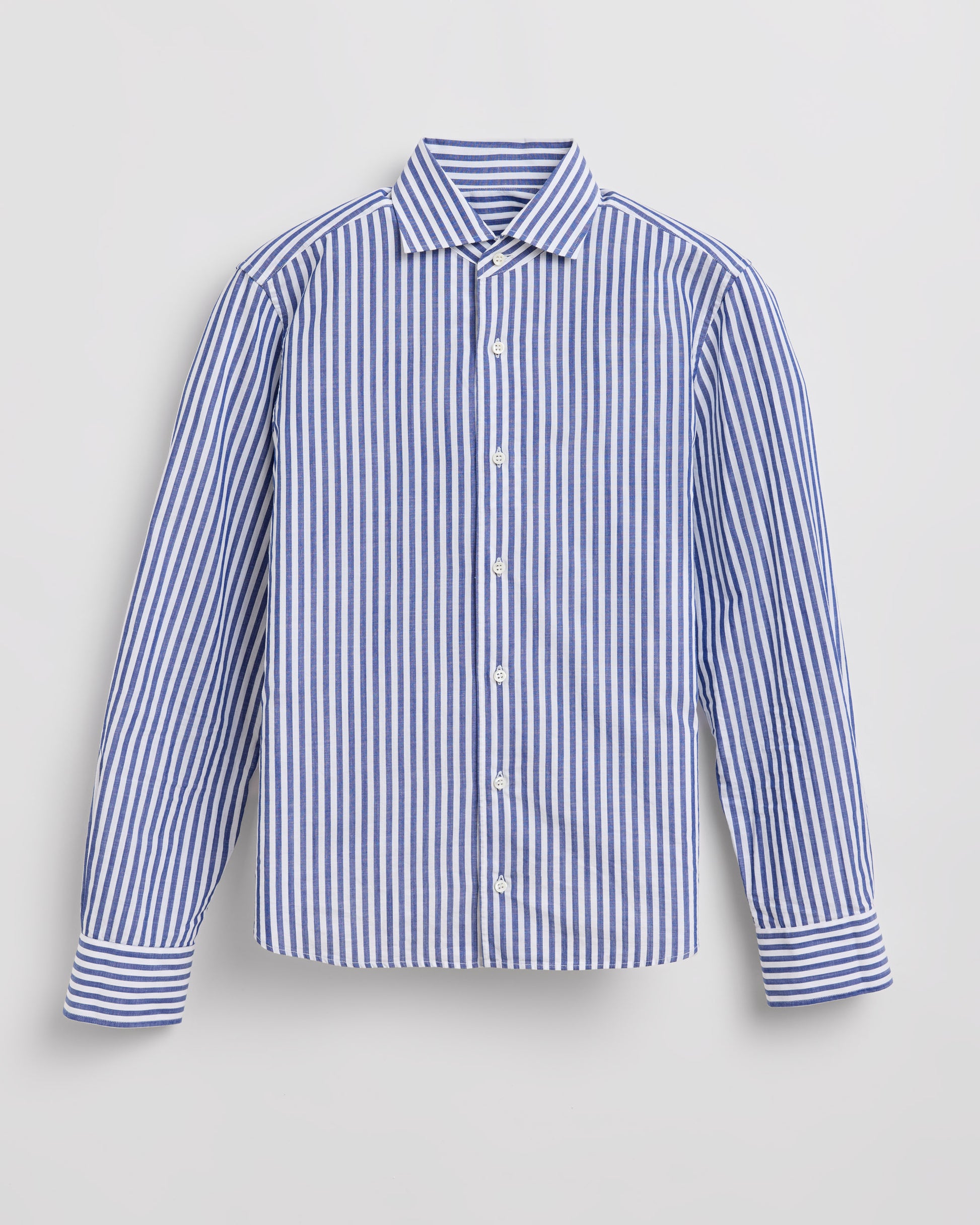 Camicia collo paramontura Bianco - blu | Filippo De Laurentiis