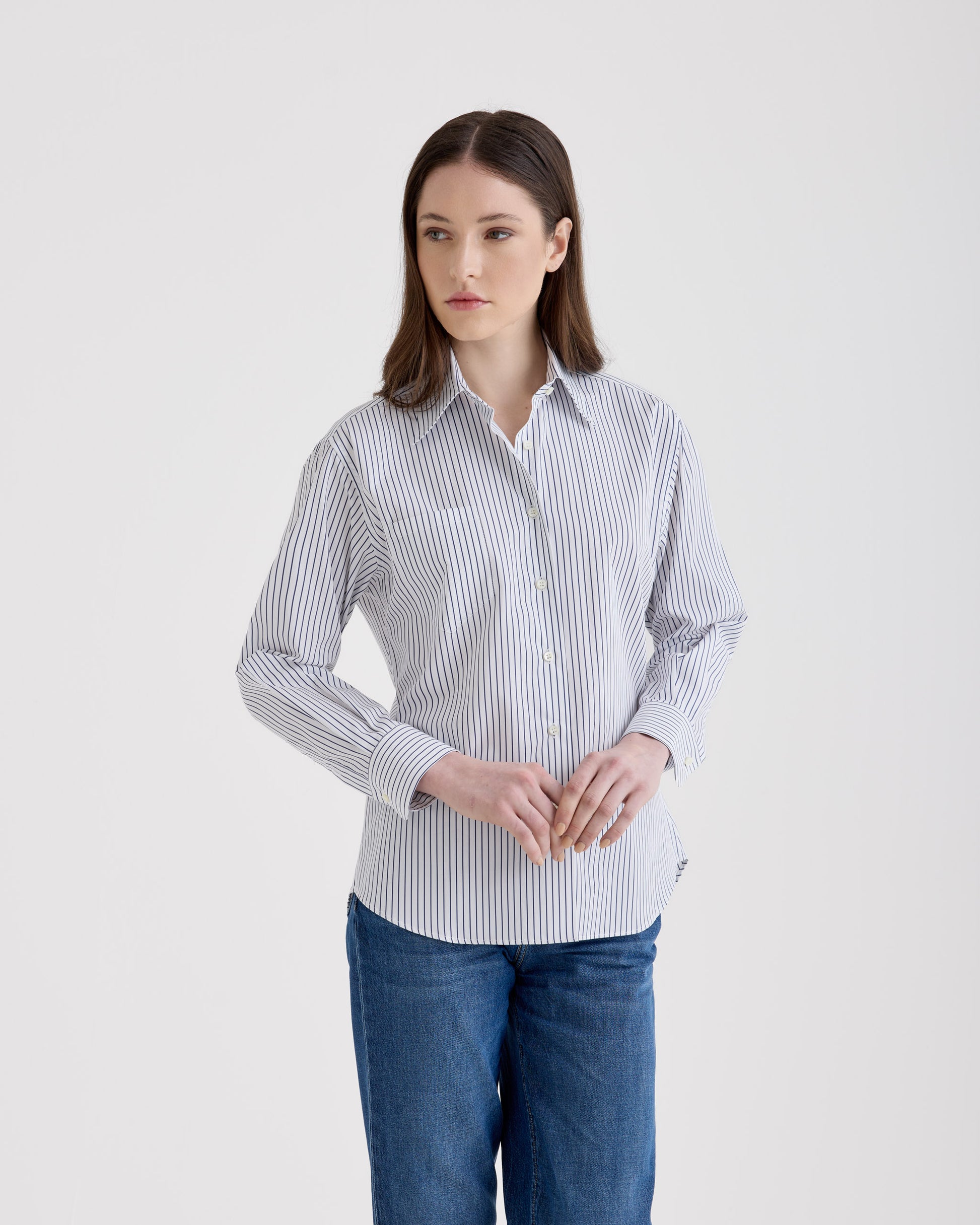 Shirt WHITE BLUE | Filippo De Laurentiis