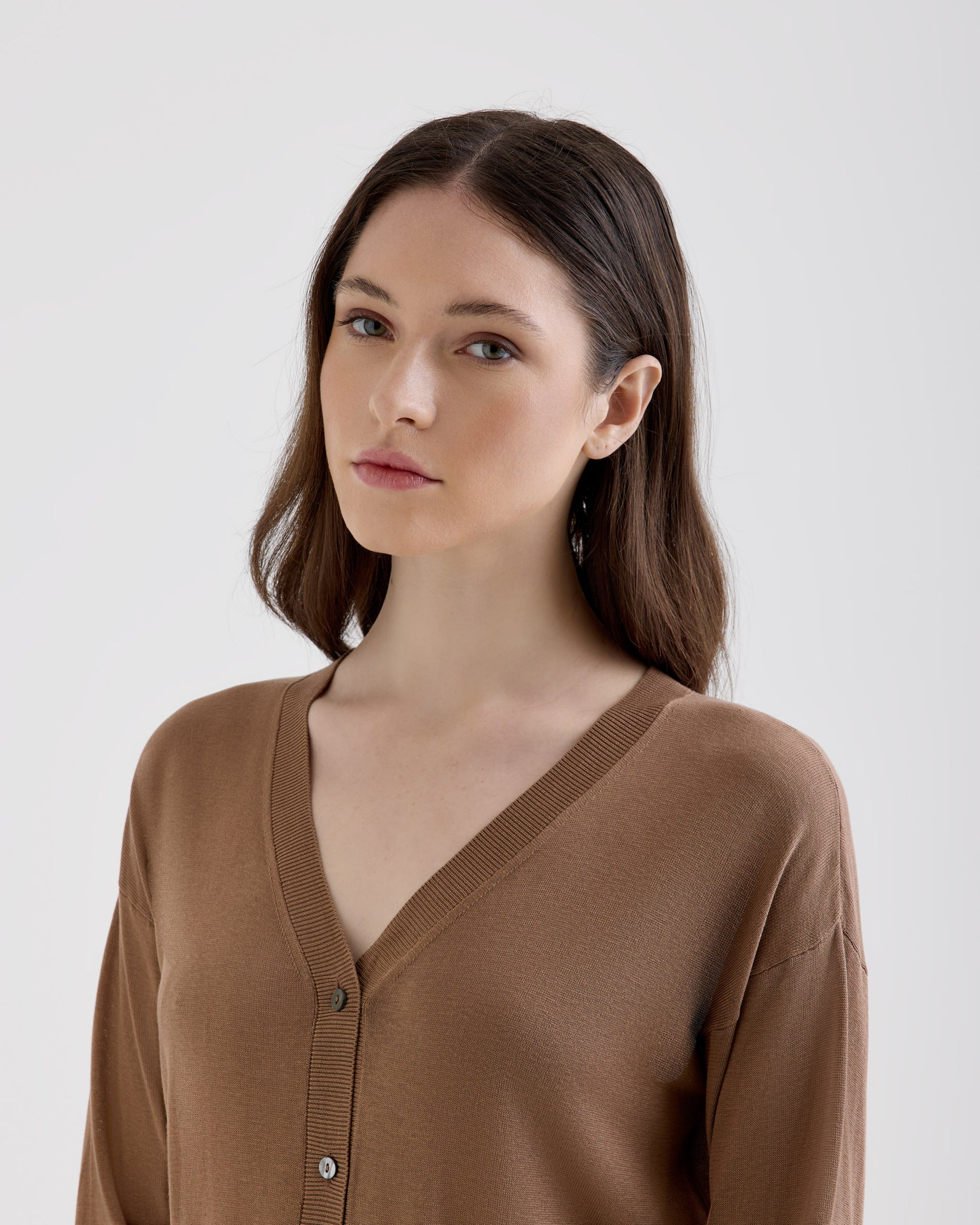 Cardigan con bottoni Cammello chiaro | Filippo De Laurentiis