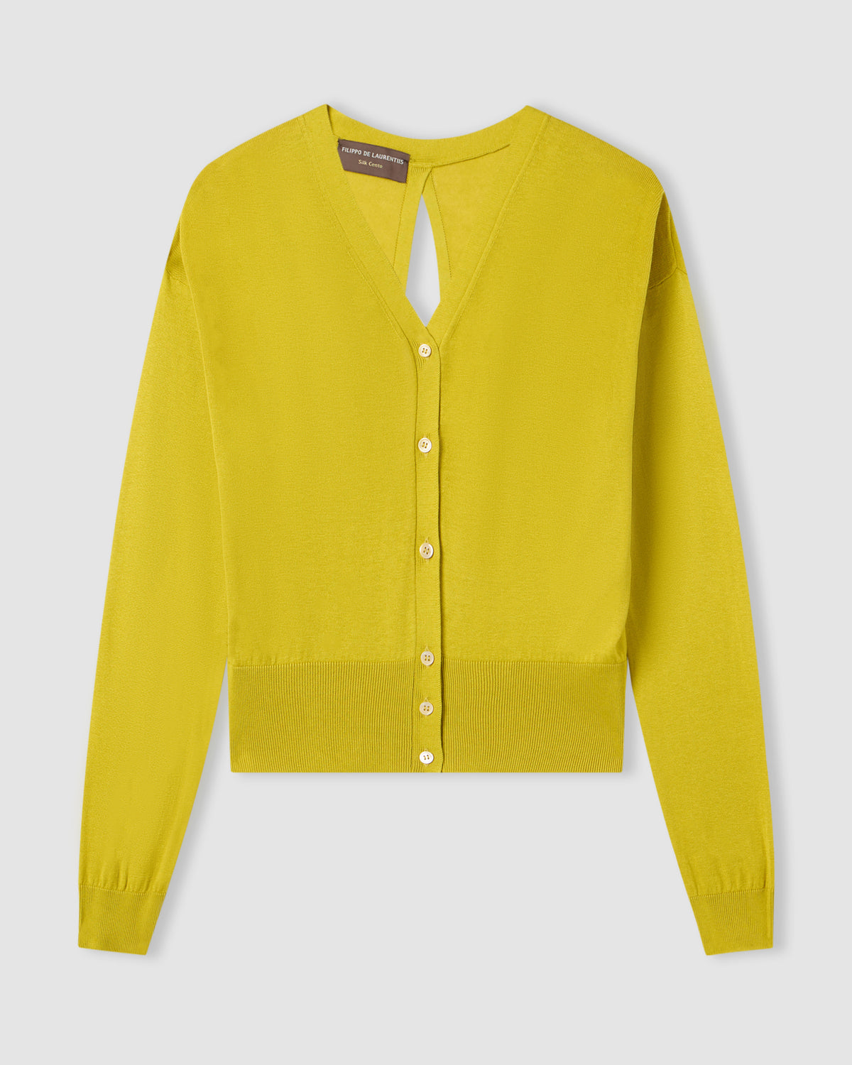 Cardigan manica lunga Limone | Filippo De Laurentiis