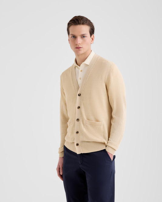 Buttoned cardigan LIGHT BEIGE | Filippo De Laurentiis