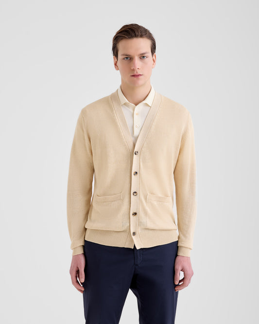 Buttoned cardigan LIGHT BEIGE | Filippo De Laurentiis