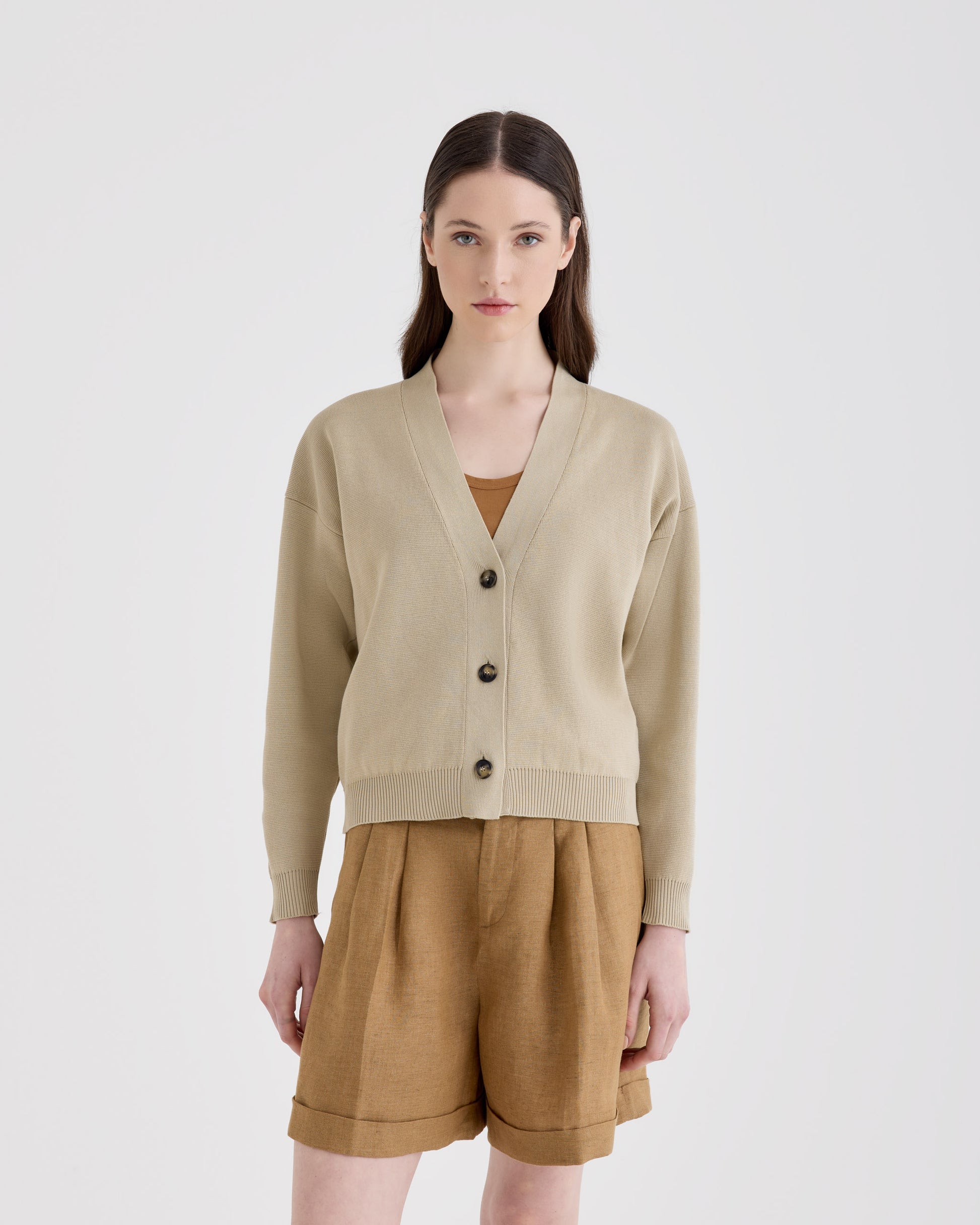 Buttoned cardigan  SAND | Filippo De Laurentiis