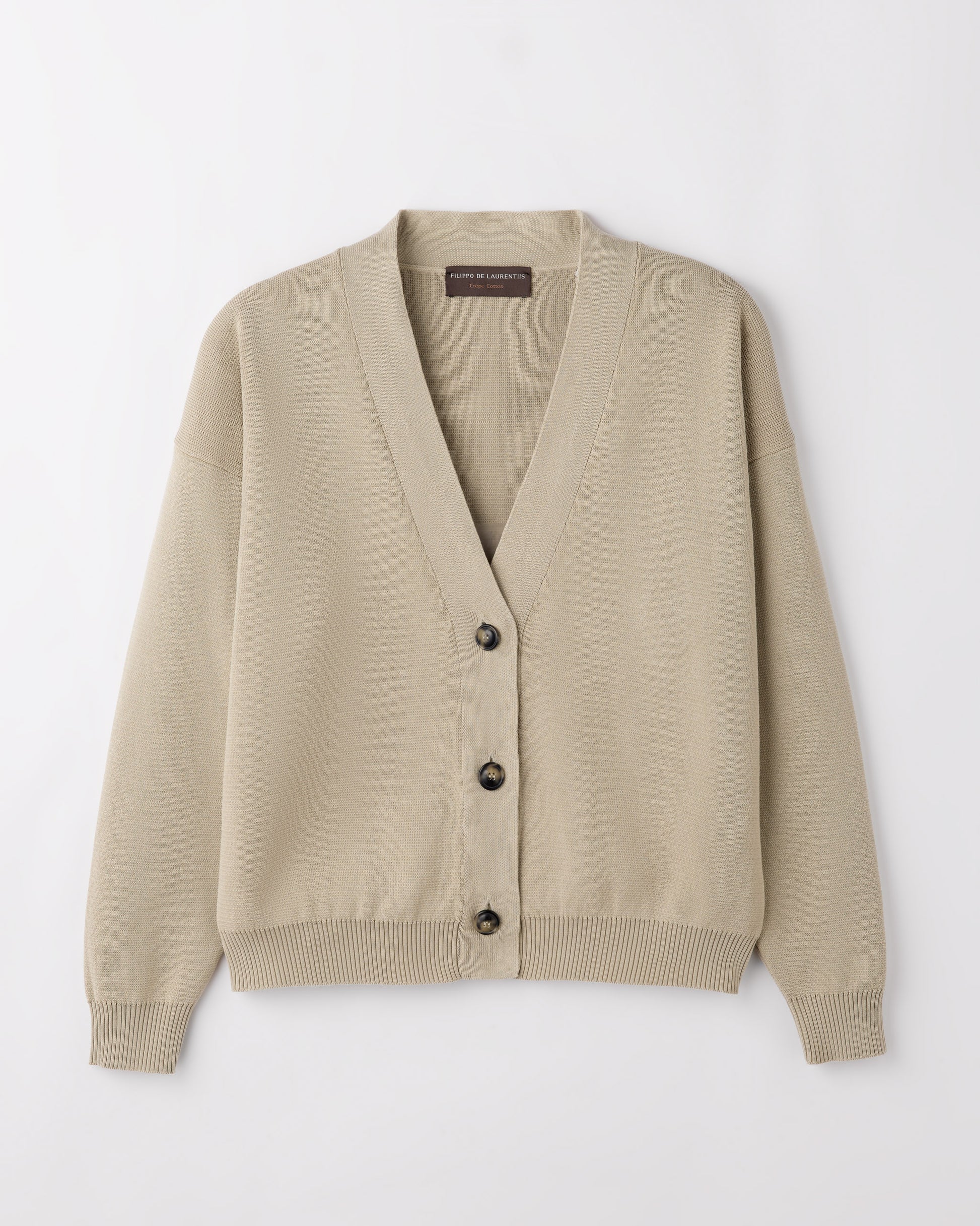 Cardigan con bottoni Sabbia | Filippo De Laurentiis