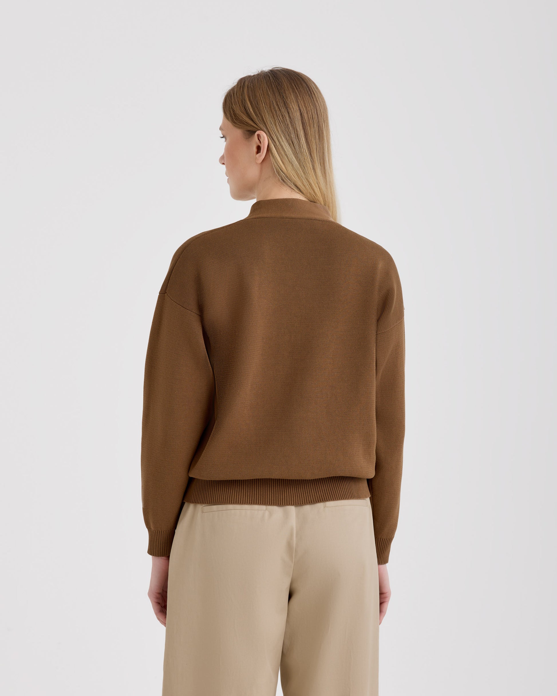 Buttoned cardigan  DARK CAMEL | Filippo De Laurentiis