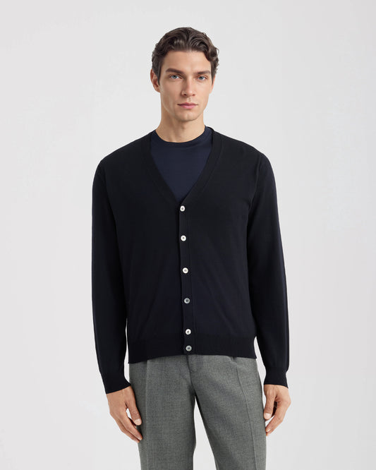 Cardigan con bottoni Blu navy | Filippo De Laurentiis