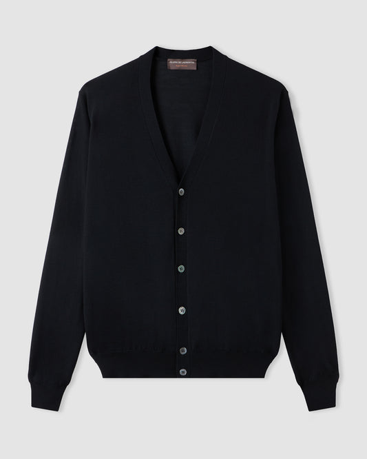 Buttoned cardigan Black | Filippo De Laurentiis