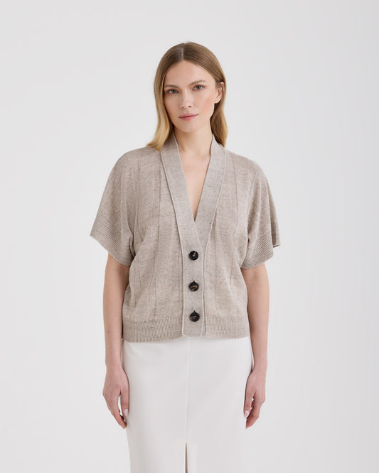 Buttoned cardigan  LIGHT BEIGE | Filippo De Laurentiis