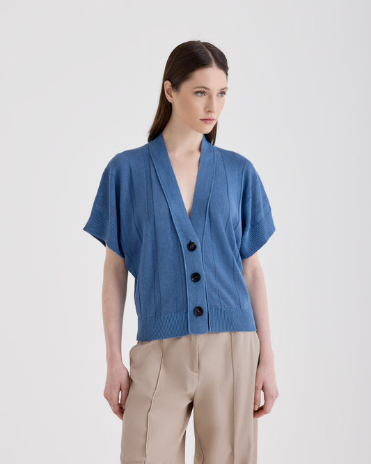 Buttoned cardigan  PLACID BLUE | Filippo De Laurentiis