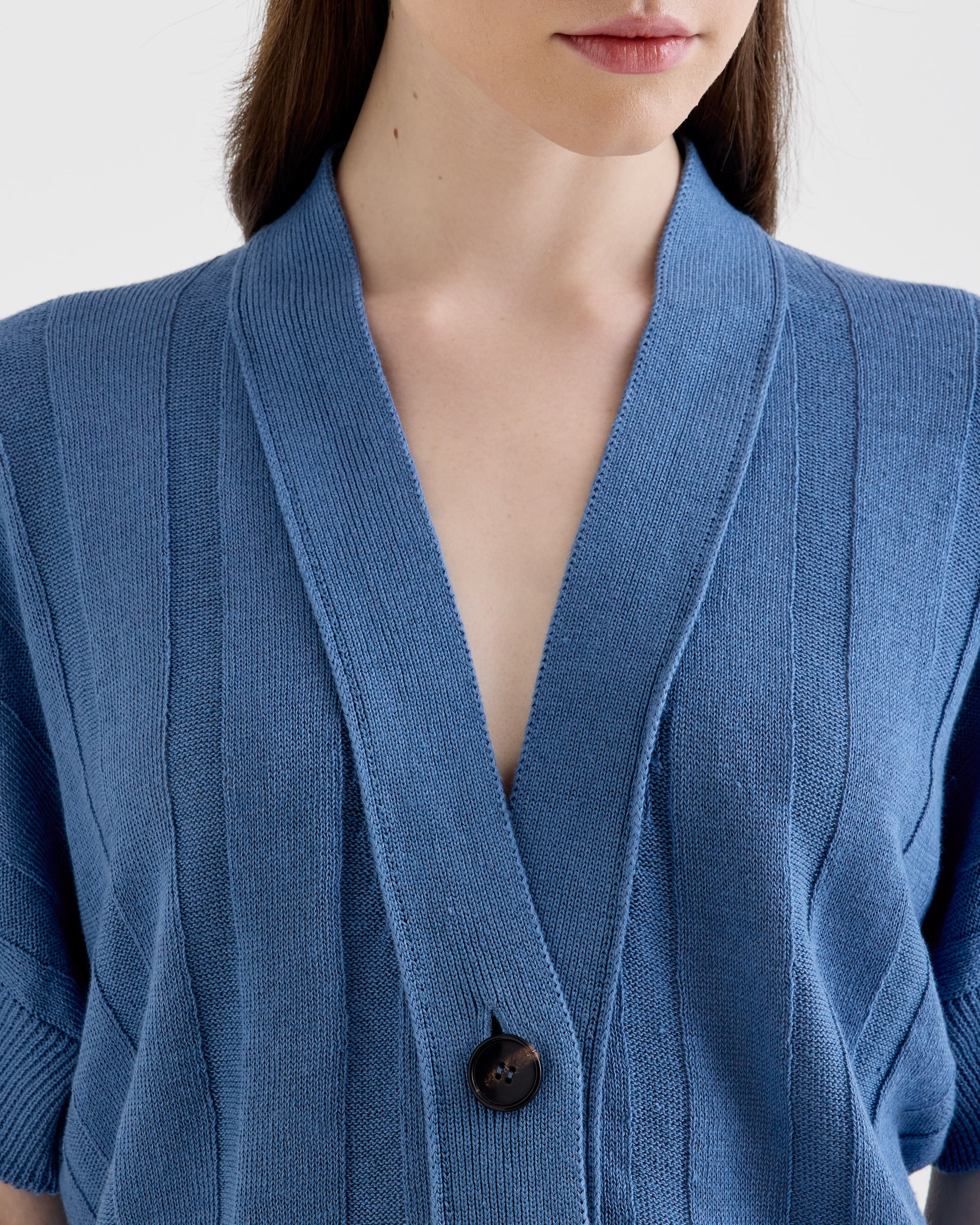 Cardigan con bottoni Blu placido | Filippo De Laurentiis