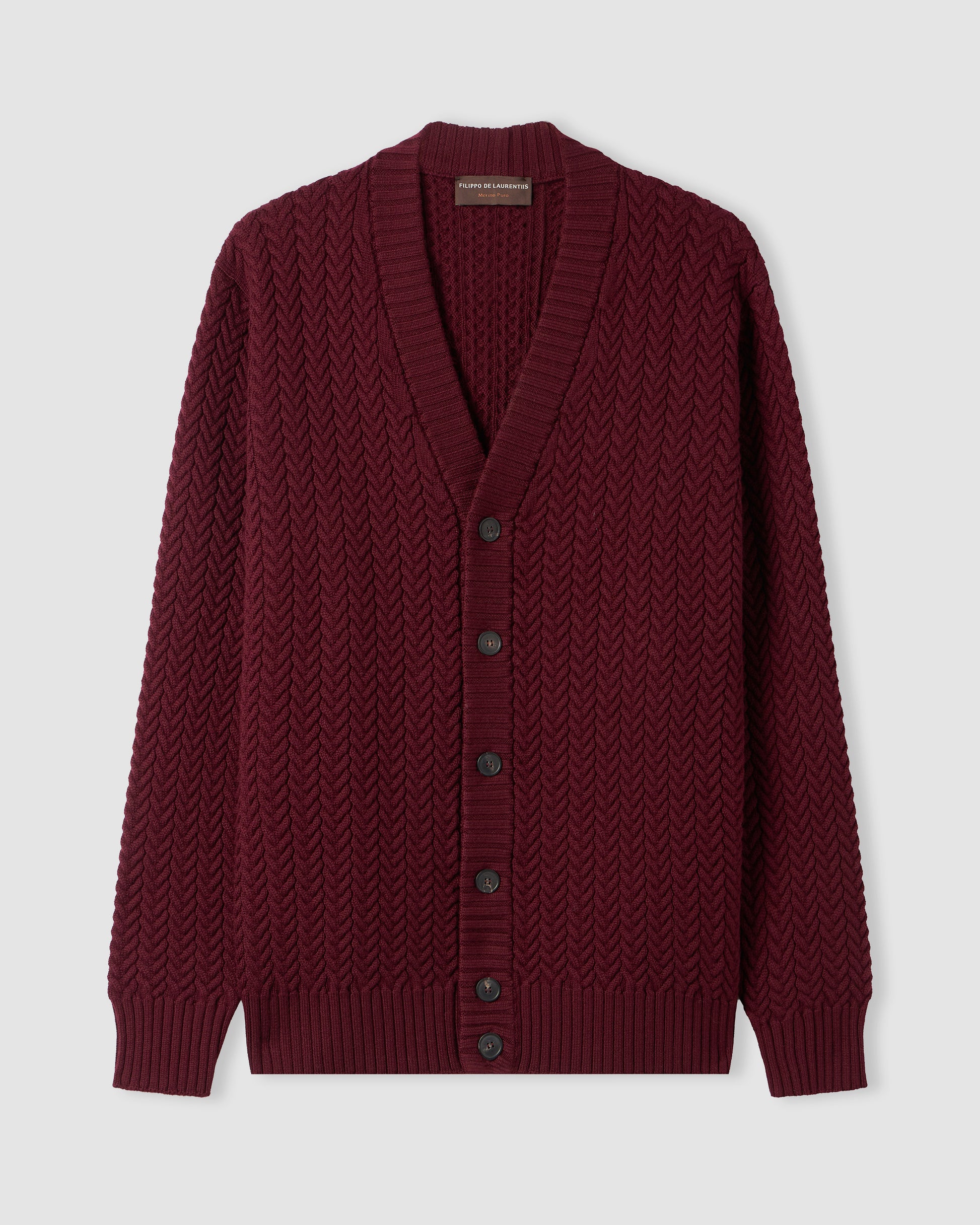 Buttoned cardigan RED | Filippo De Laurentiis