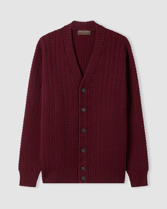 Buttoned cardigan RED | Filippo De Laurentiis