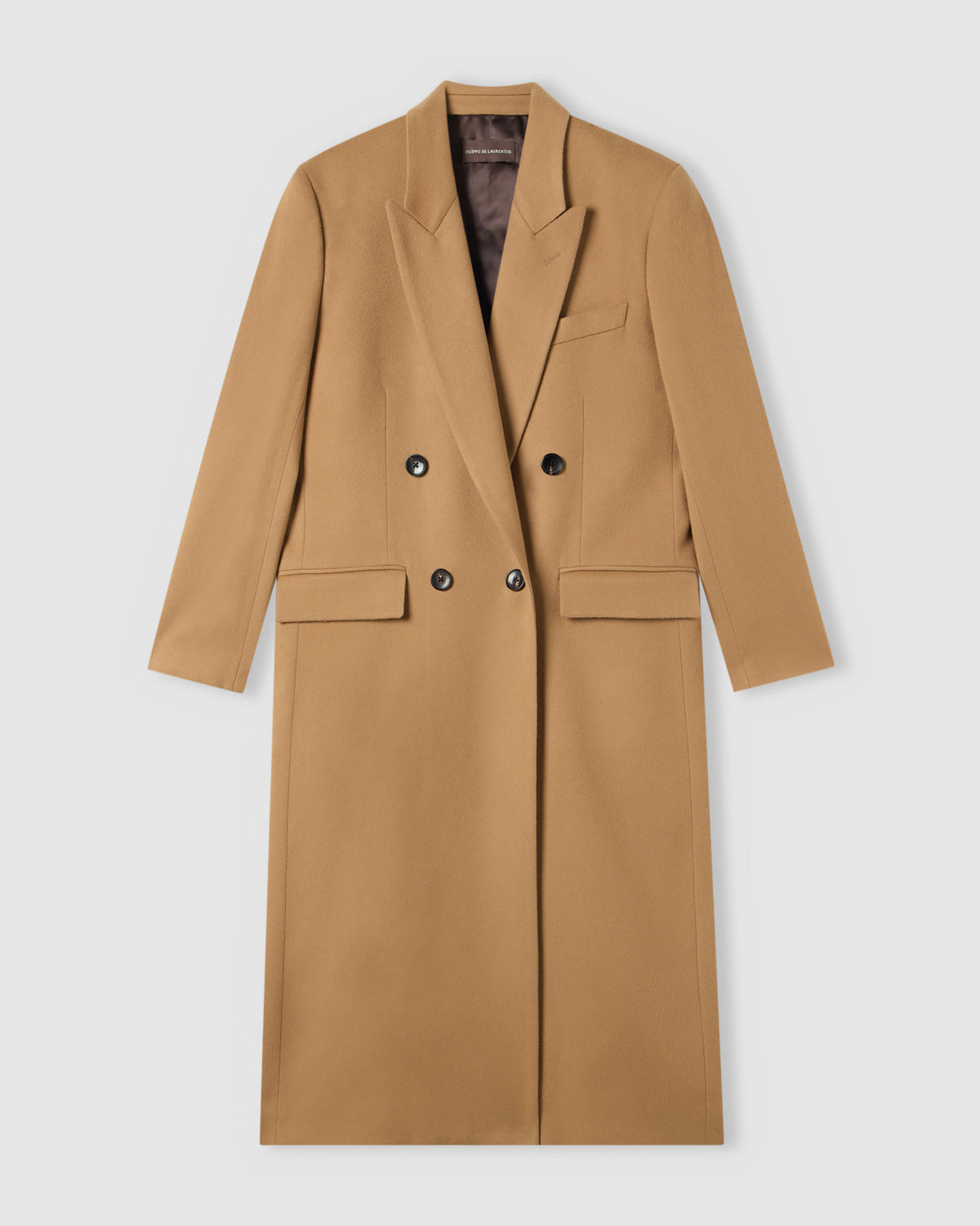 Cappotto doppio petto Beige | Filippo De Laurentiis