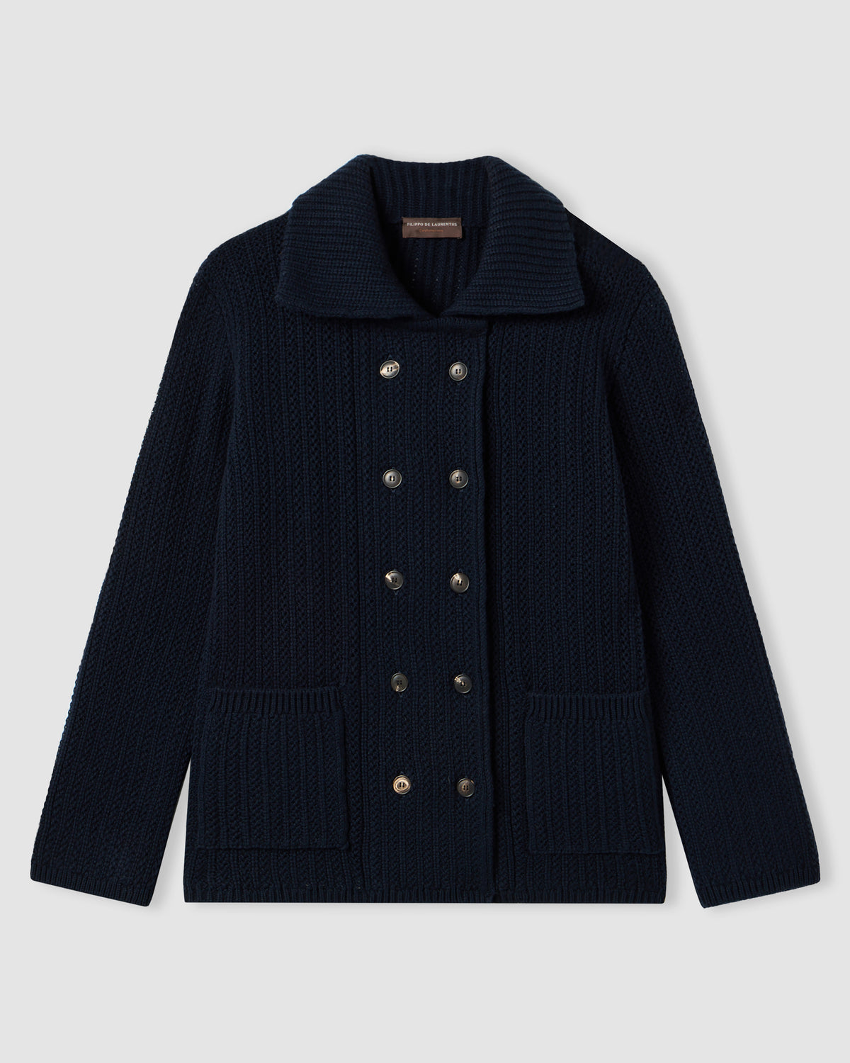 Double-breasted coat NAVY BLUE | Filippo De Laurentiis