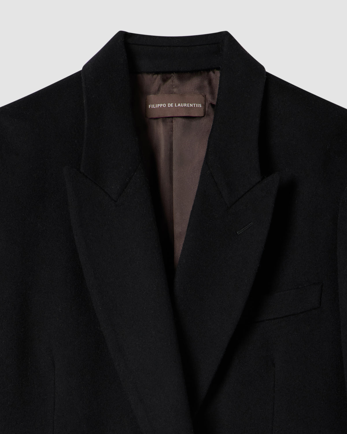 Cappotto doppio petto Nero | Filippo De Laurentiis