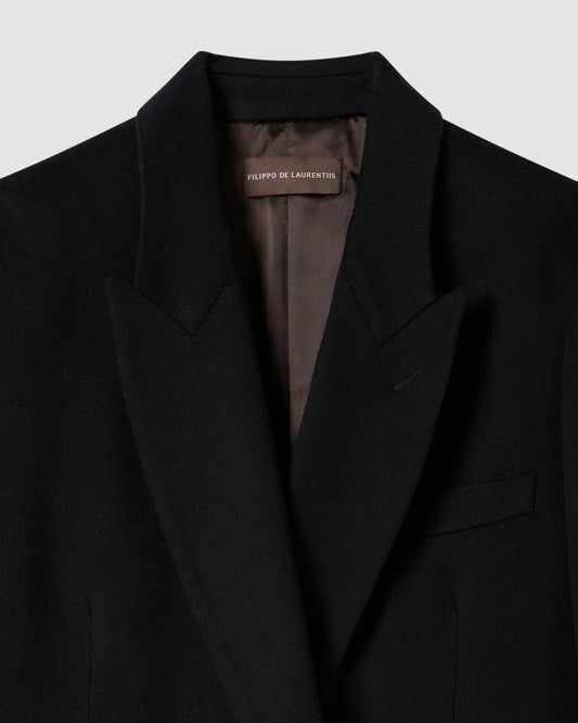 Cappotto doppio petto Nero | Filippo De Laurentiis