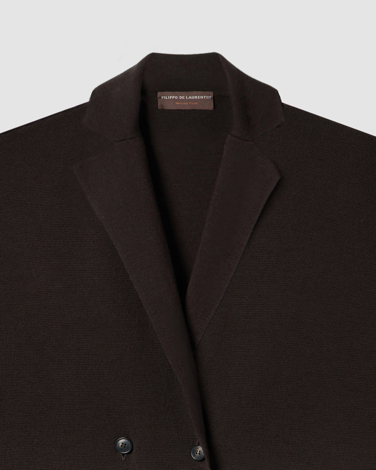 Double-breasted coat BROWN | Filippo De Laurentiis
