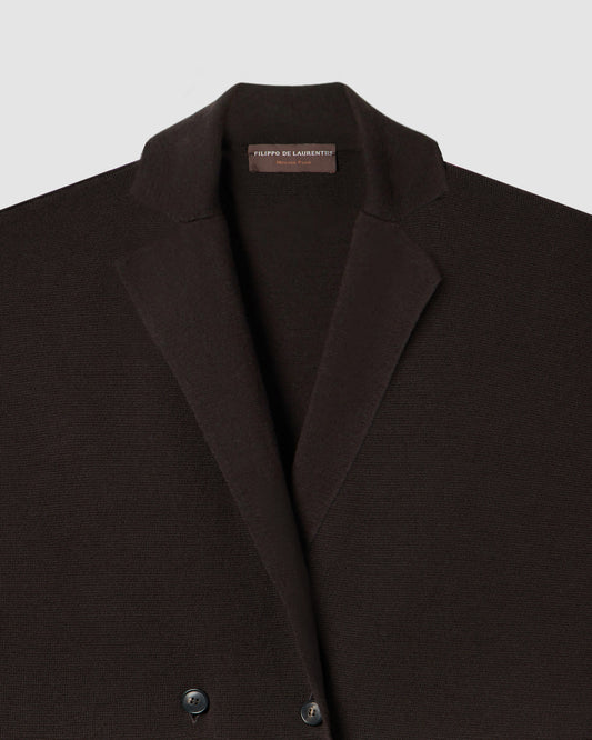 Double-breasted coat BROWN | Filippo De Laurentiis
