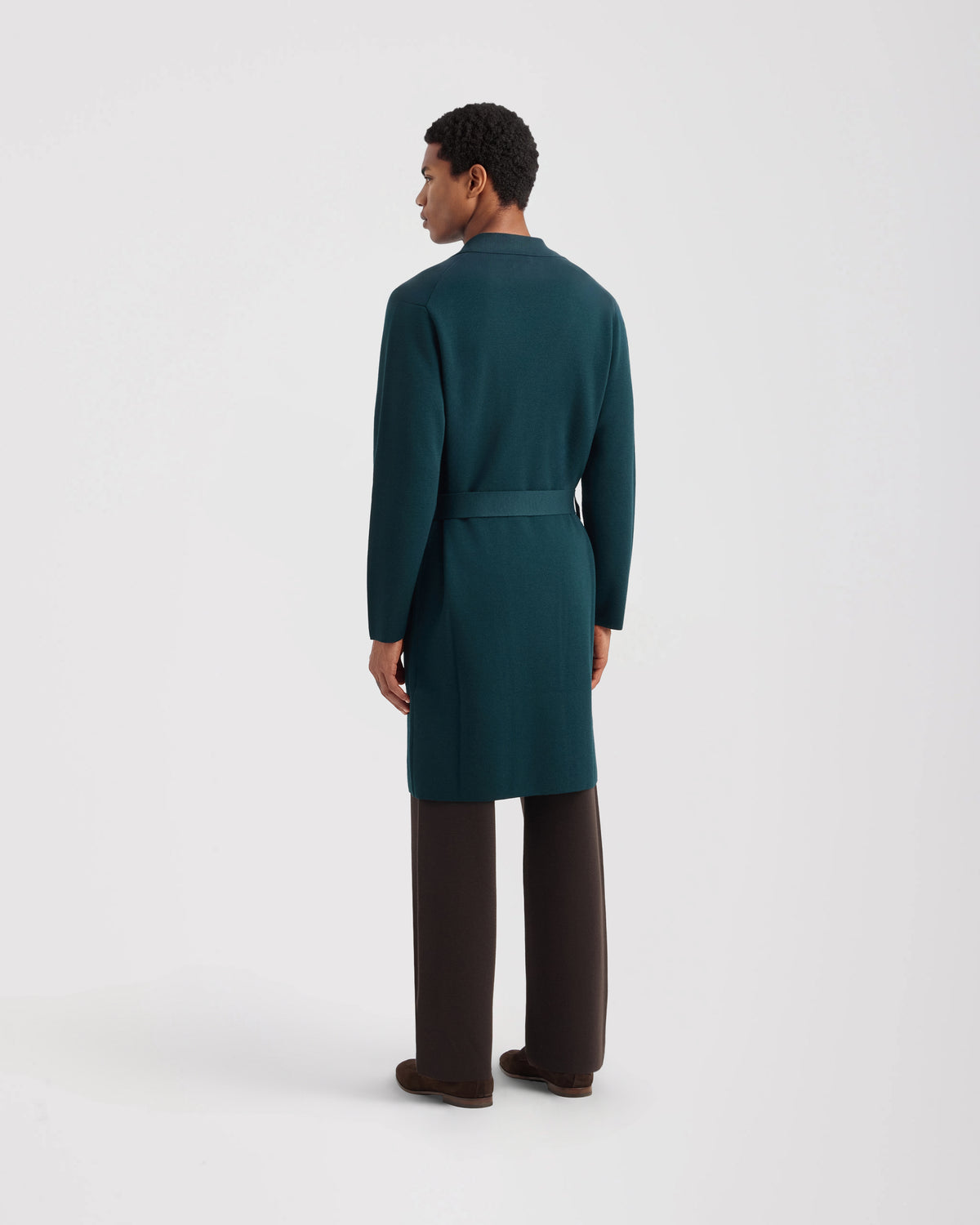 Double breasted coat FOREST GREEN | Filippo De Laurentiis