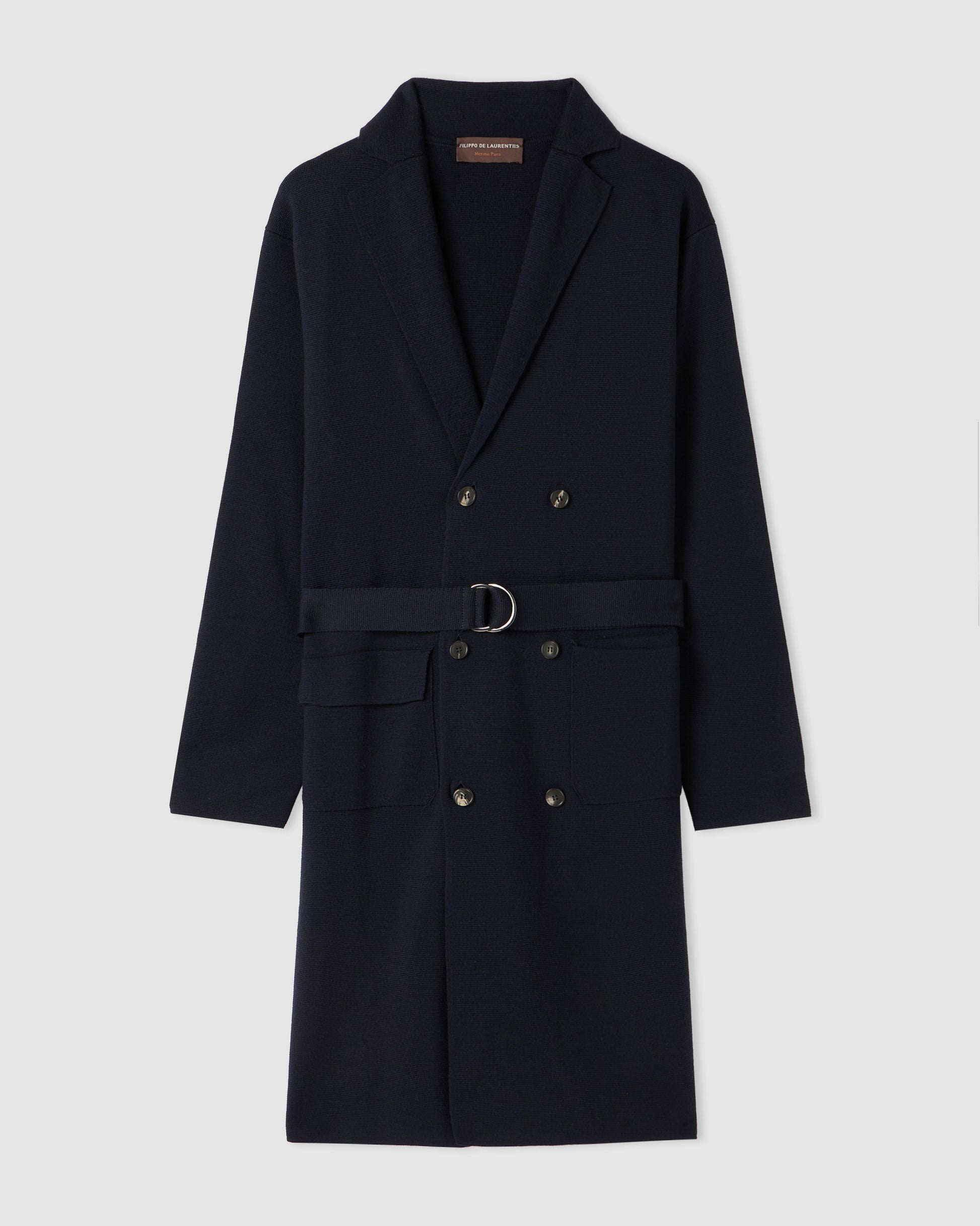 Double breasted coat NAVY BLUE | Filippo De Laurentiis