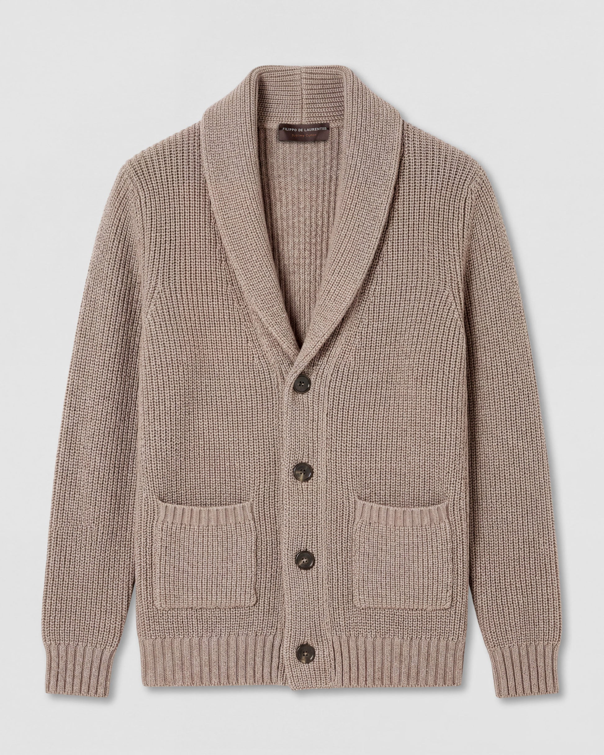 Cardigan sciallato Tortora | Filippo De Laurentiis