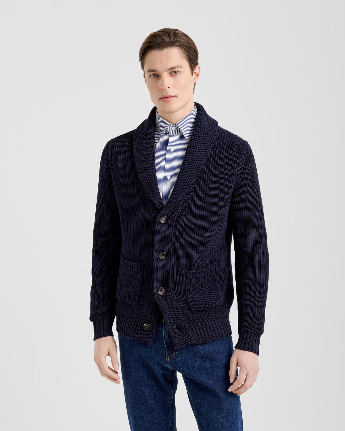 Textured shawl cardigan |145071|