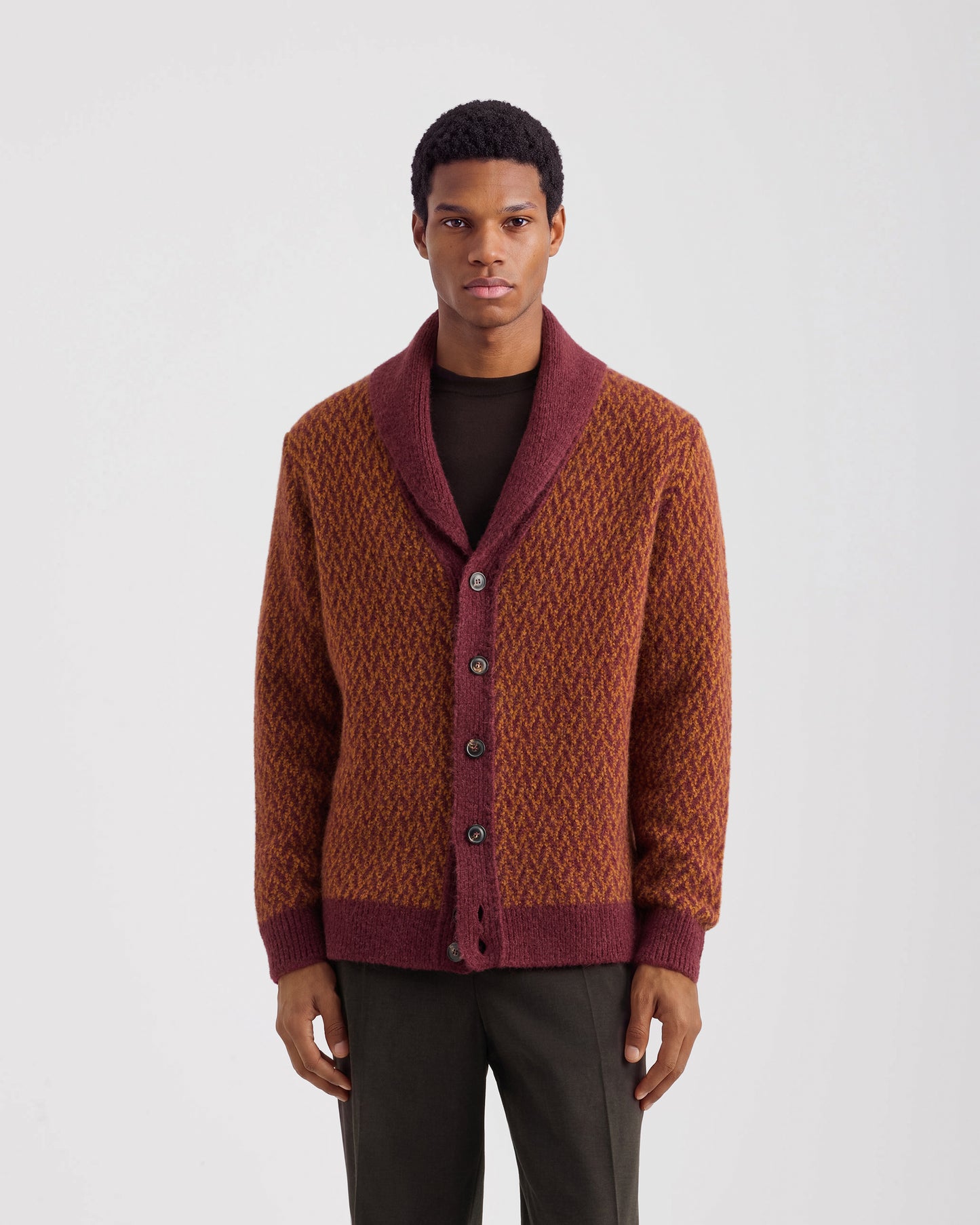 Cardigan sciallato manica lunga |1003798|