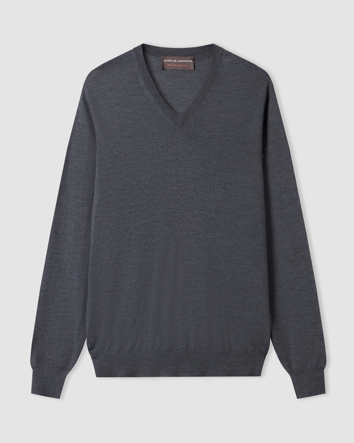 V-neck sweater  Graphite | Filippo De Laurentiis