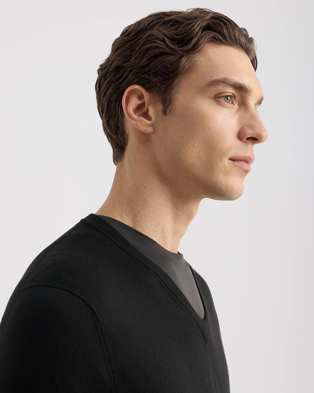V-neck sweater  Black | Filippo De Laurentiis