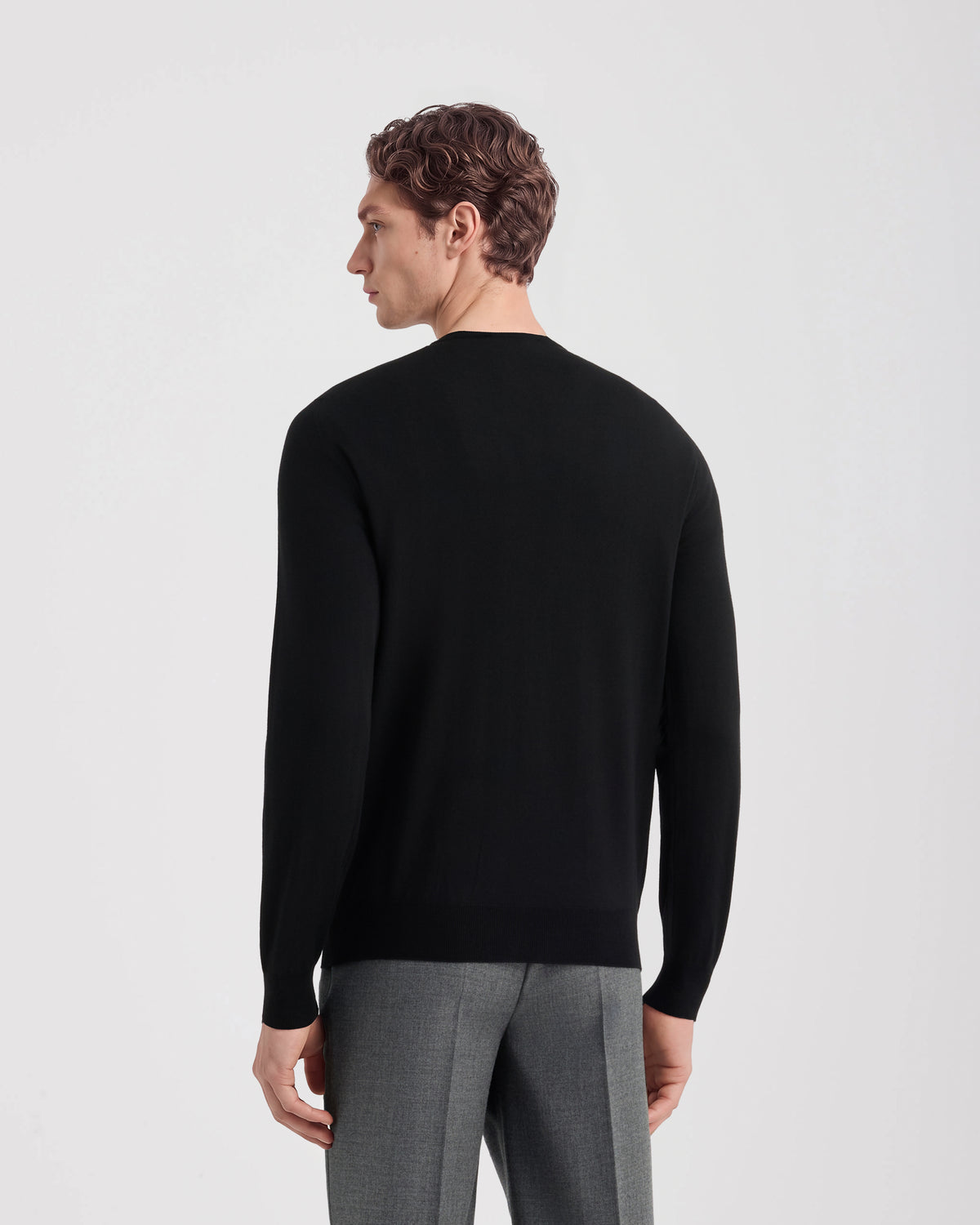 V-neck sweater  Black | Filippo De Laurentiis