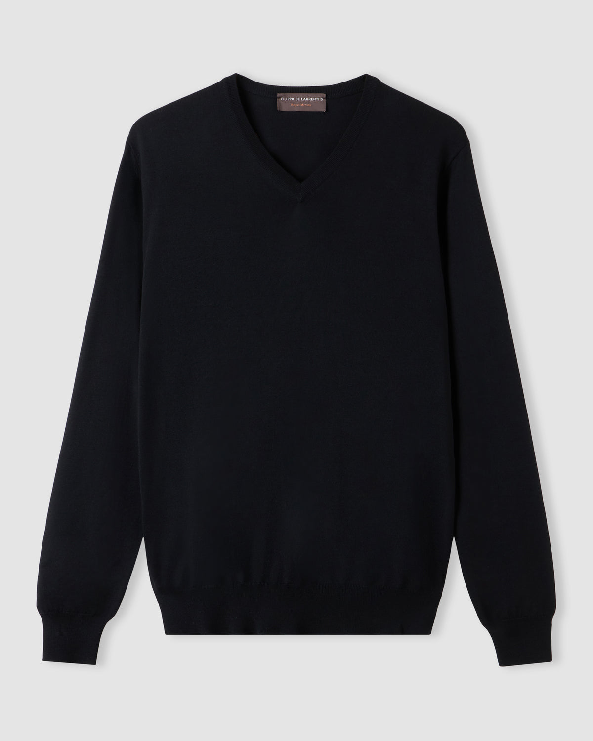 V-neck sweater  Black | Filippo De Laurentiis