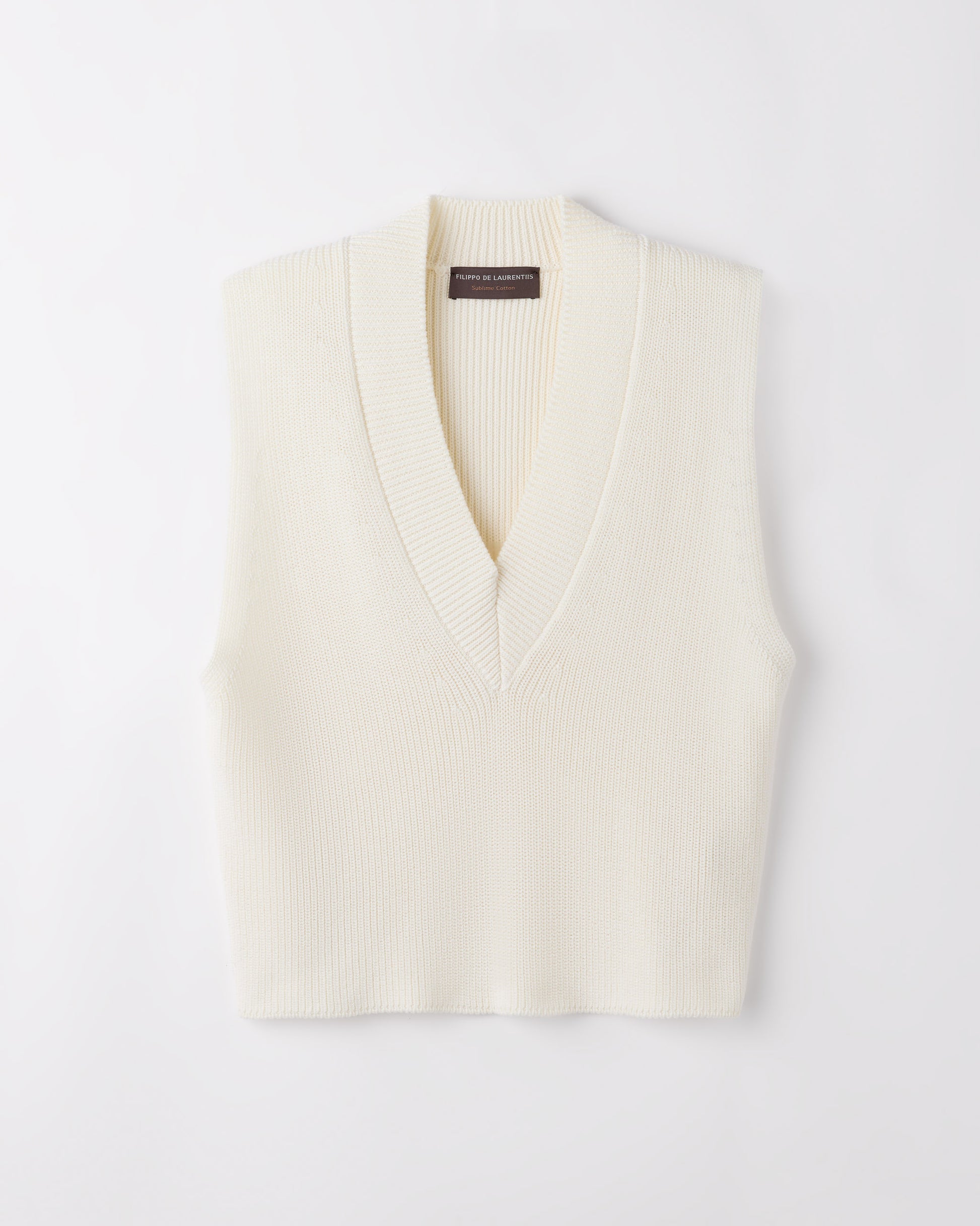 V-neck sweater MILK | Filippo De Laurentiis
