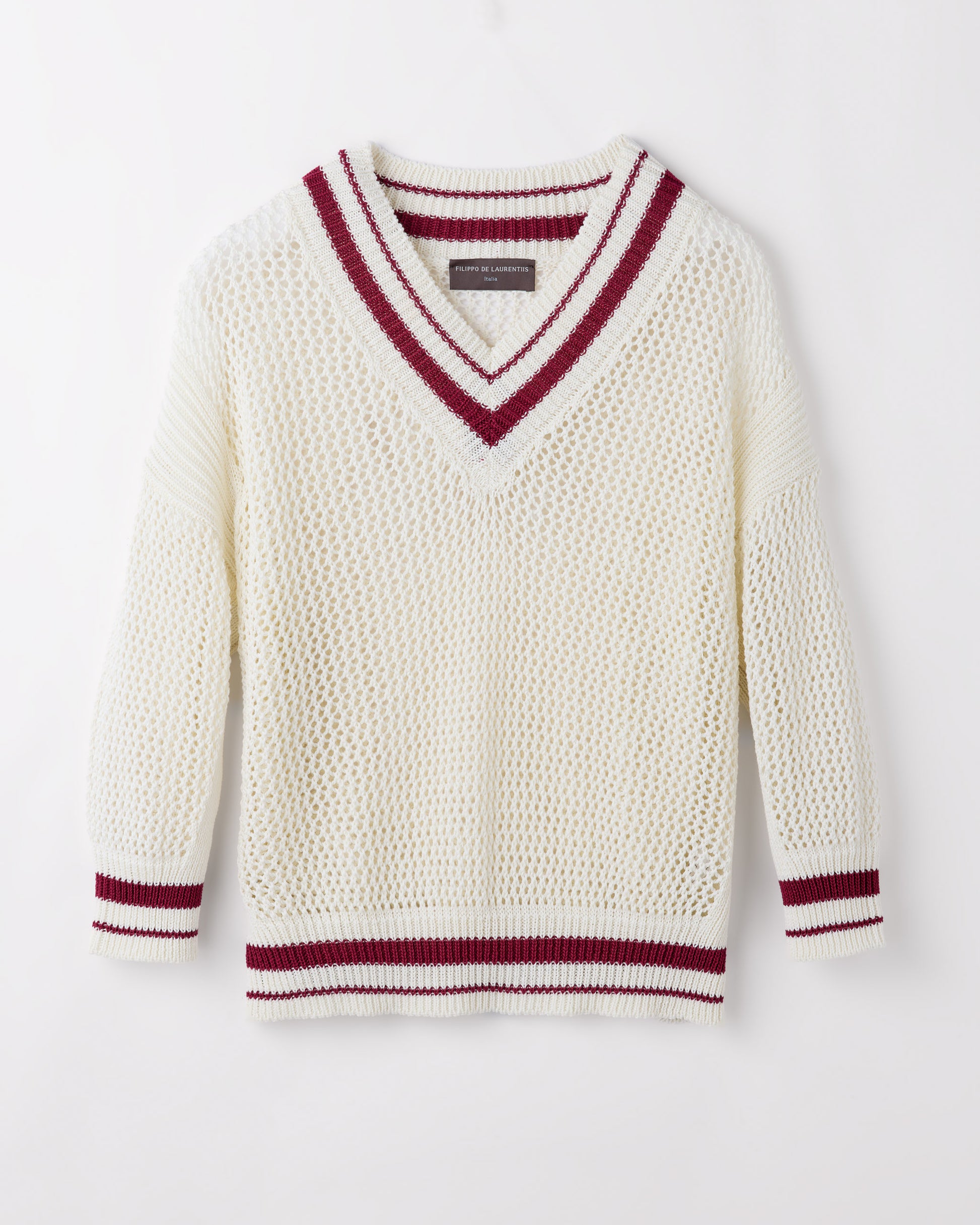Scollo V Bordeaux gesso | Filippo De Laurentiis